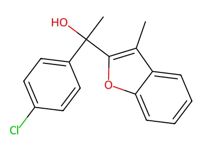 2-Benzofuranmethanol, alpha-(4-chlorophenyl)-alpha,3-dimethyl- structure