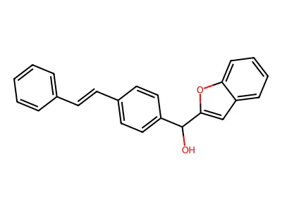 1-Benzofuran-2-yl-[4-(2-phenylethenyl)phenyl]methanol structure