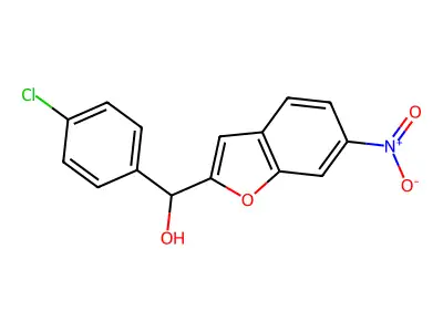 2-Benzofuranmethanol, alpha-(4-chlorophenyl)-6-nitro- structure