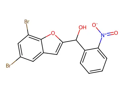 (5,7-Dibromo-1-benzofuran-2-yl)(2-nitrophenyl)methanol structure