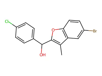 2-Benzofuranmethanol, 5-bromo-alpha-(4-chlorophenyl)-3-methyl- structure