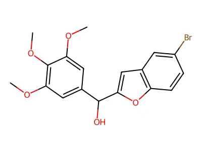 (5-Bromo-1-benzofuran-2-yl)(3,4,5-trimethoxyphenyl)methanol structure