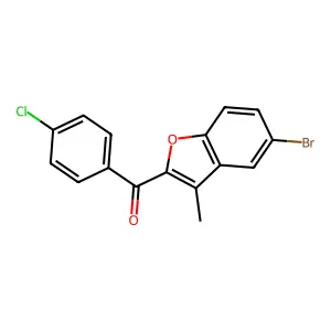 (5-Bromo-3-methyl-1-benzofuran-2-yl)(4-chlorophenyl)methanone structure