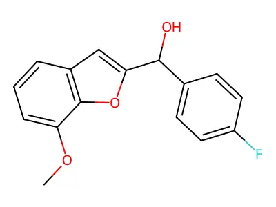 2-Benzofuranmethanol, alpha-(4-fluorophenyl)-7-methoxy- structure