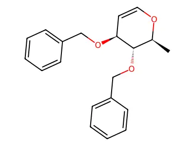 (2S,3S,4S)-3,4-bis(benzyloxy)-2-methyl-3,4-dihydro-2H-pyran structure