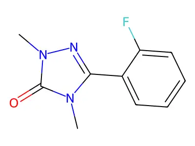 3H-1,2,4-Triazol-3-one, 2,4-dihydro-2,4-dimethyl-5-(2-fluorophenyl)- structure
