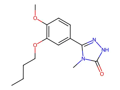 3H-1,2,4-Triazol-3-one, 2,4-dihydro-5-(3-butoxy-4-methoxyphenyl)-4-methyl- structure