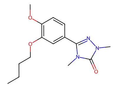3H-1,2,4-Triazol-3-one, 2,4-dihydro-5-(3-butoxy-4-methoxyphenyl)-2,4-dimethyl- structure