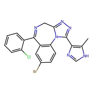 8-Bromo-6-(2-chlorophenyl)-1-(5-methyl-4-imidazolyl)-4H-s-triazolo(4,3-a)-1,4-benzodiazepine structure