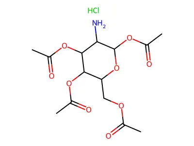 (3,4,6-Triacetyloxy-5-aminooxan-2-yl)methyl acetate structure