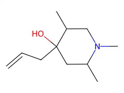 1,2,5-Trimethyl-4-(prop-2-en-1-yl)piperidin-4-ol structure