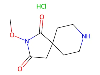2,8-Diazaspiro(4,5)decane-1,3-dione, 2-methoxy-, monohydrochloride structure