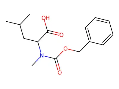 2-{[(Benzyloxy)carbonyl](methyl)amino}-4-methylpentanoic acid structure