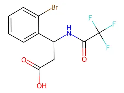 3-(2-bromophenyl)-3-[(2,2,2-trifluoroacetyl)amino]propanoic Acid structure