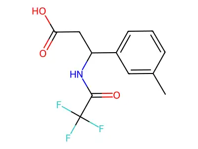 3-(3-Methylphenyl)-3-[(2,2,2-trifluoroacetyl)amino]propanoic acid structure