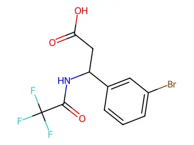3-(3-bromophenyl)-3-[(2,2,2-trifluoroacetyl)amino]propanoic Acid structure