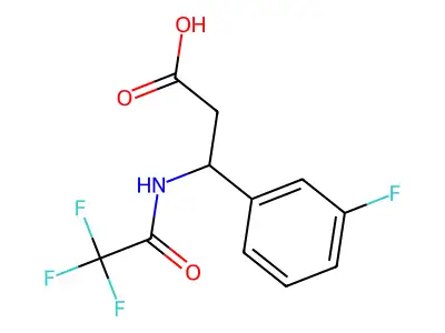 3-(3-fluorophenyl)-3-[(2,2,2-trifluoroacetyl)amino]propanoic Acid structure