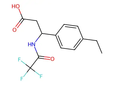 3-(4-ethylphenyl)-3-[(2,2,2-trifluoroacetyl)amino]propanoic Acid structure