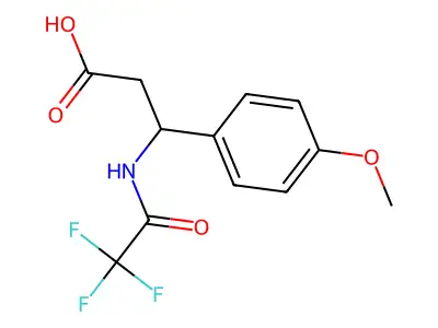 3-(4-Methoxyphenyl)-3-[(2,2,2-trifluoroacetyl)amino]propanoic acid structure