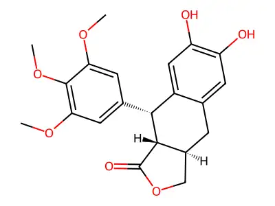 6,7-Demethylenedeoxypodophyllotoxin structure