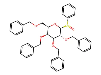 2,3,4,6-tetra-O-benzylgalactopyranosyl phenyl sulfoxide structure
