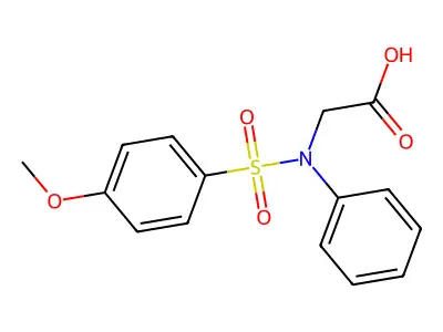 N-[(4-methoxyphenyl)sulfonyl]-N-phenylglycine structure