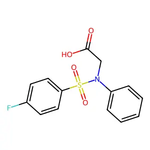 N-[(4-fluorophenyl)sulfonyl]-N-phenylglycine structure