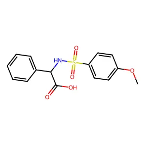(2R)-2-[(4-methoxyphenyl)sulfonylamino]-2-phenylacetic acid structure