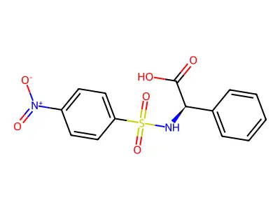 (2R)-[(4-Nitrobenzene-1-sulfonyl)amino](phenyl)acetic acid structure