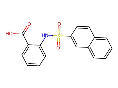 2-((2-Naphthalenylsulfonyl)amino)benzoic acid structure