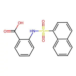 2-[(1-Naphthylsulfonyl)amino]benzoic acid structure