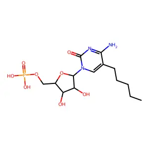 5-n-Pentylcytidine 5'-monophosphate structure