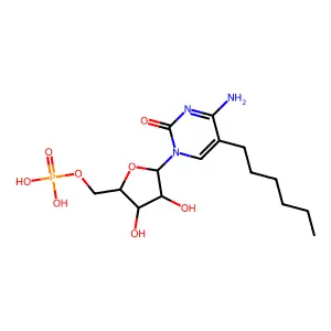 5-n-Hexylcytidine 5'-monophosphate structure