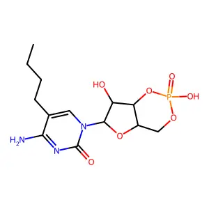 5-n-Butylcytidine 3',5'-cyclic monophosphate structure