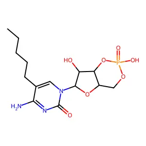 5-n-Pentylcytidine 3',5'-cyclic monophosphate structure