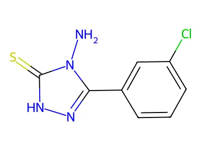 4-amino-5-(3-chlorophenyl)-4H-1,2,4-triazole-3-thiol structure