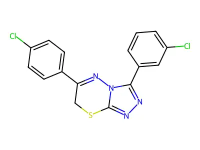 3-(3-Chlorophenyl)-6-(4-chlorophenyl)-7H-1,2,4-triazolo[3,4-b][1,3,4]thiadiazine structure