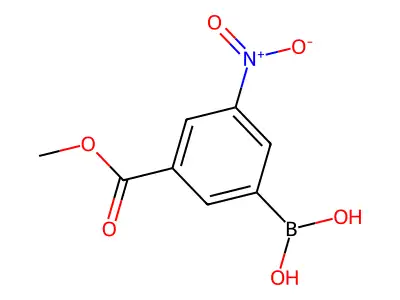 3-Methoxycarbonyl-5-nitrophenylboronic acid structure
