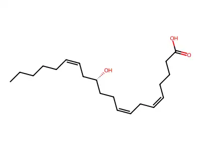 12(r)-Hydroxy-5,8,14-eicosatrienoic acid structure