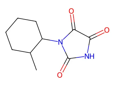 1-(2-Methylcyclohexyl)imidazolidine-2,4,5-trione structure