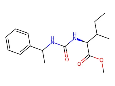 Methyl 3-methyl-2-(1-phenylethylcarbamoylamino)pentanoate structure