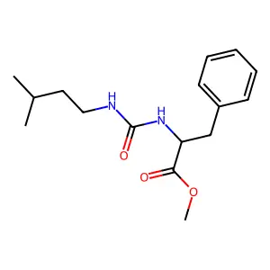 methyl (2S)-2-(3-methylbutylcarbamoylamino)-3-phenylpropanoate structure