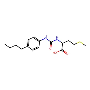 ((4-butylphenyl)carbamoyl)-L-methionine structure