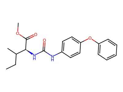 methyl N-[(4-phenoxyphenyl)carbamoyl]isoleucinate structure