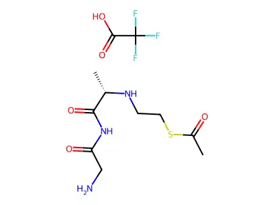 L-Alaninamide, glycyl-N-(2-(acetylthio)ethyl)-, mono(trifluoroacetate) structure