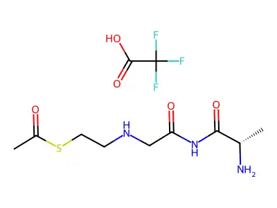 Glycinamide, N-(2-(acetylthio)ethyl)-L-alanyl-, mono(trifluoroacetate) structure