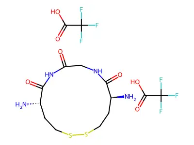 Glycinamide, glycyl-N-(2-mercaptoethyl)-, (2-2')-disulfide, bis(trifluoroacetate) structure