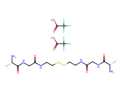 Glycinamide, L-alanyl-N-(2-mercaptoethyl)-, (2-2')-disulfide, bis(trifluoroacetate) structure