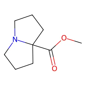 Methyl hexahydro-1H-pyrrolizine-7a-carboxylate structure