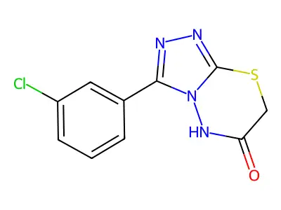 3-(3-chlorophenyl)-5H-[1,2,4]triazolo[3,4-b][1,3,4]thiadiazin-6-one structure